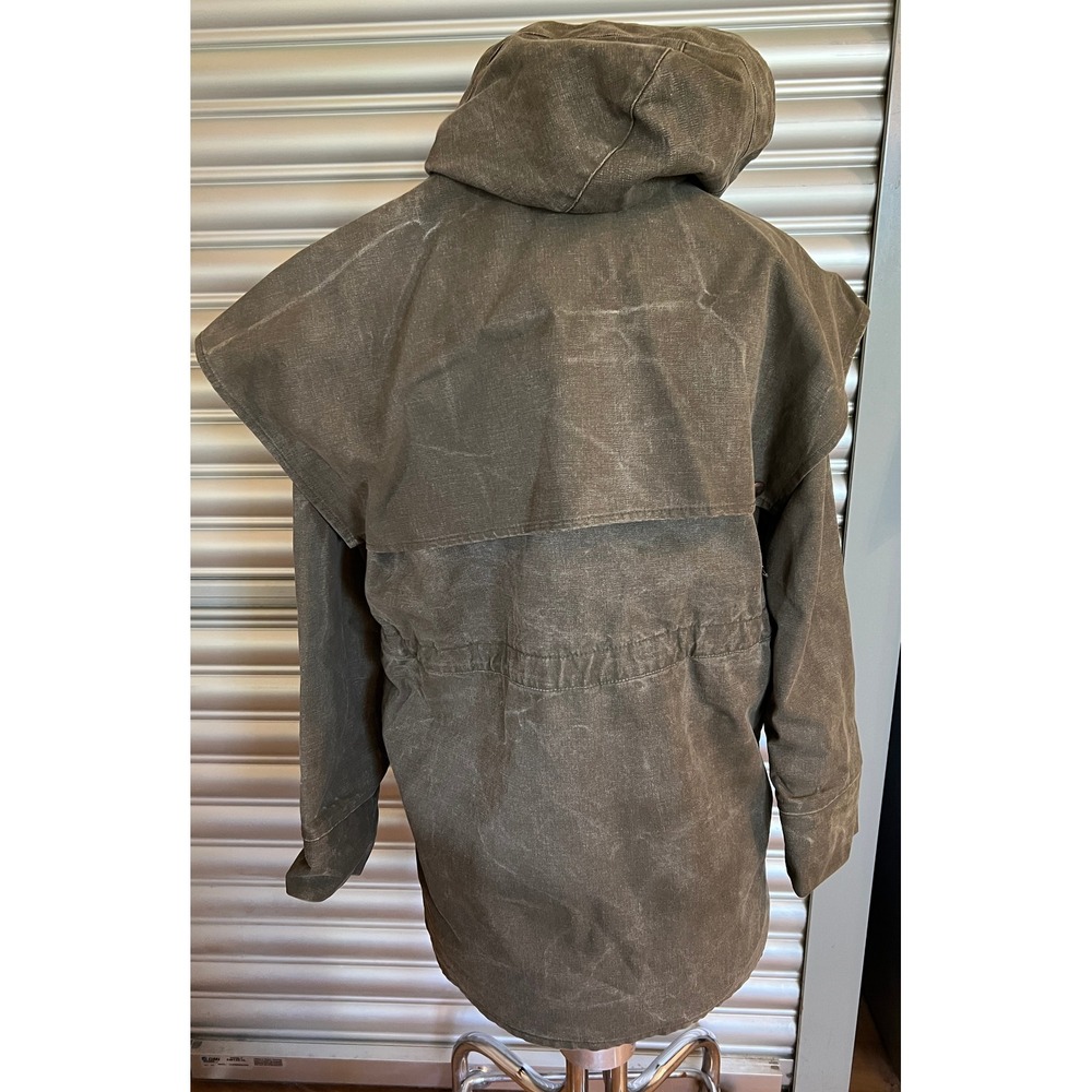 Outback Trading Co Swagman Oilskin Jacket Olive Green Waxed Cotton Drover S 2102 - Picture 2 of 8